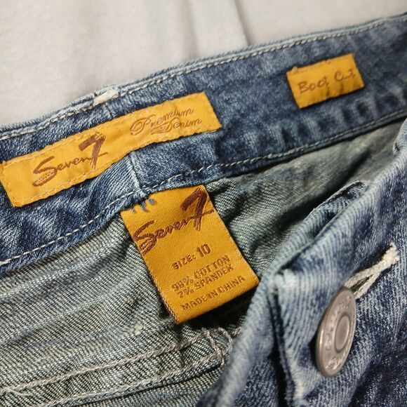 Seven7 Premium Bootcut Jeans Med Wash Classic Stretch Ctton Blnd Womens size: 10 - Picture 7 of 8